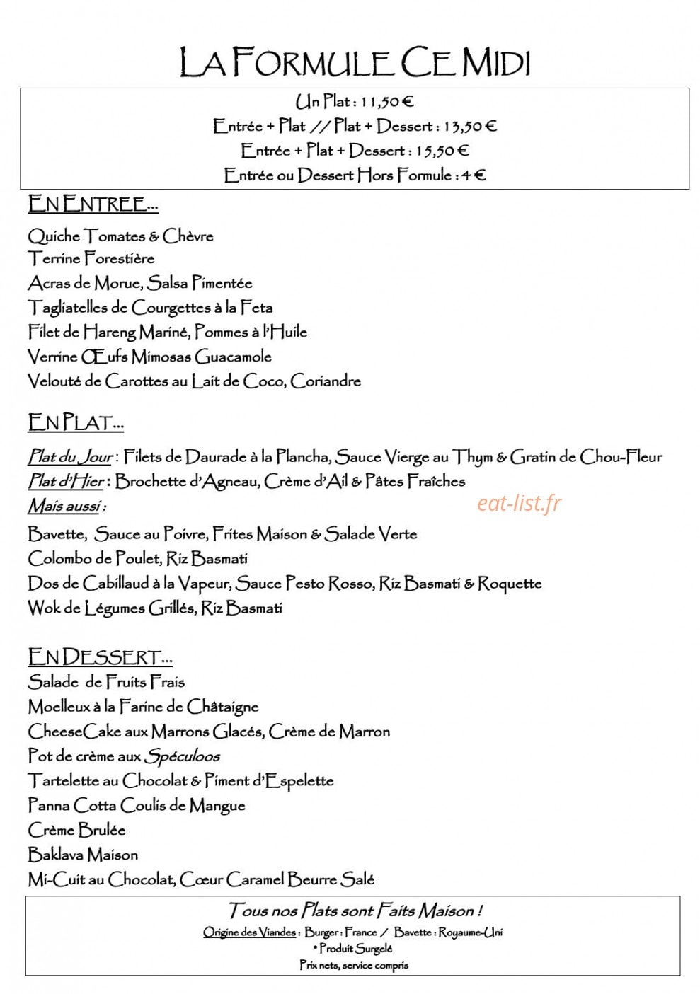 Le Triton — carte page 1