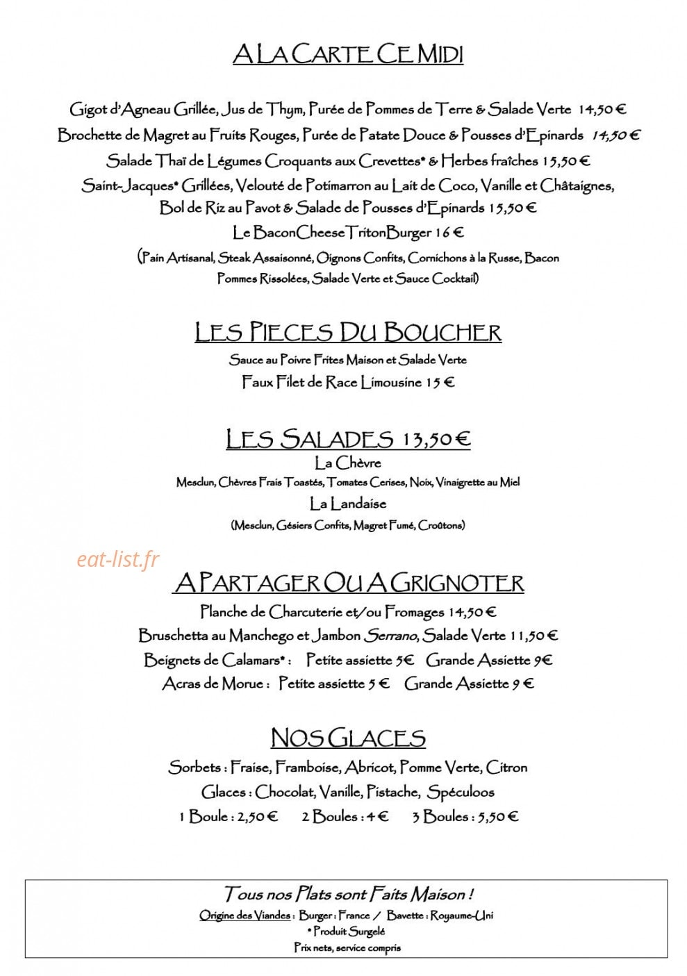 Le Triton — carte page 2