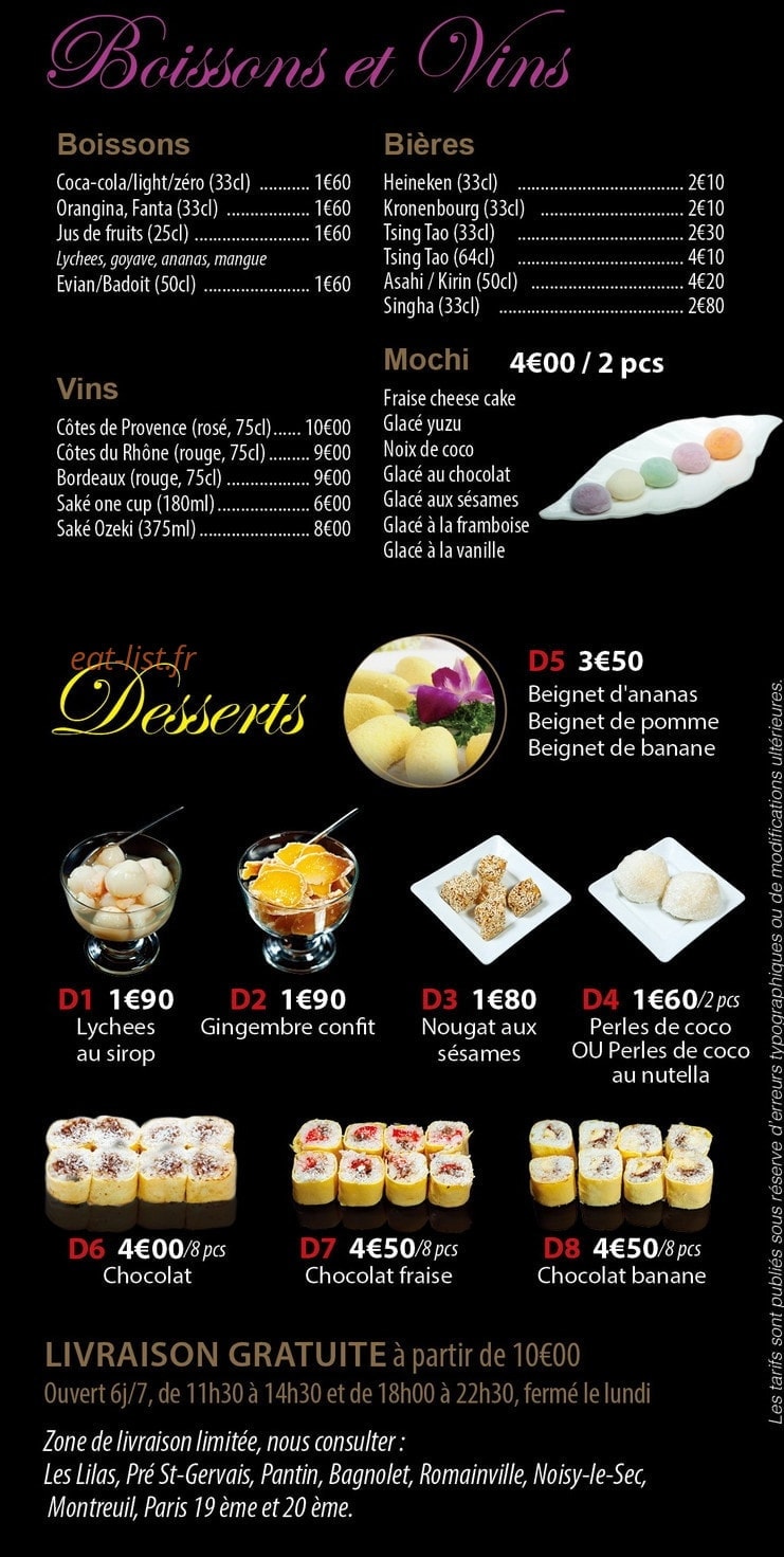 Lilas Exquis — carte page 19