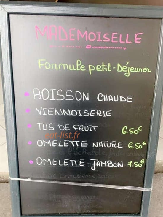 Mademoiselle — carte page 1