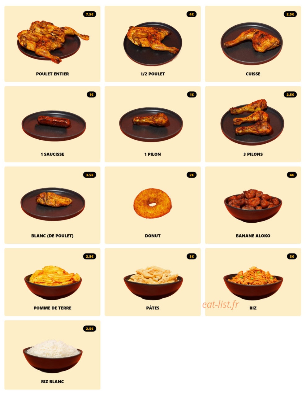 Master poulet — carte page 1