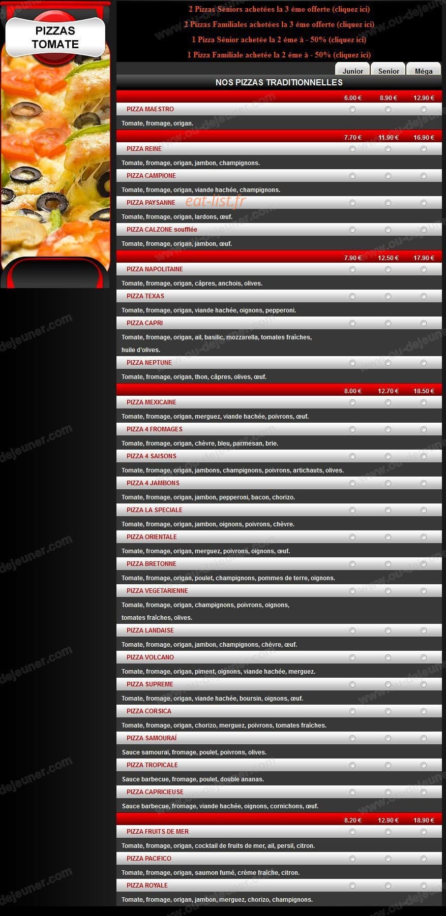Pizza Le Maestro — carte page 3
