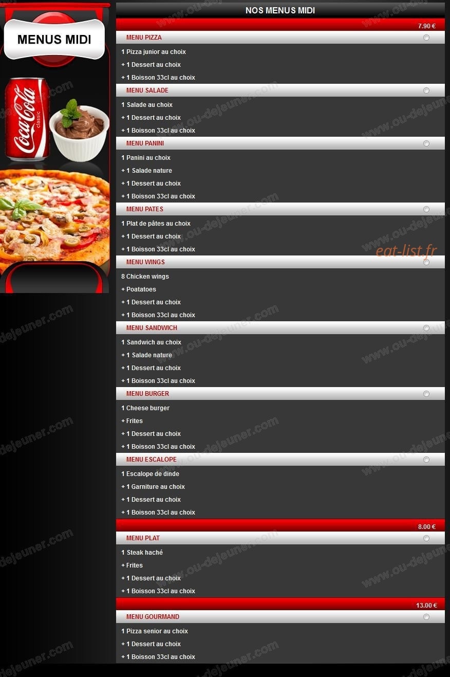 Pizza Le Maestro — carte page 2