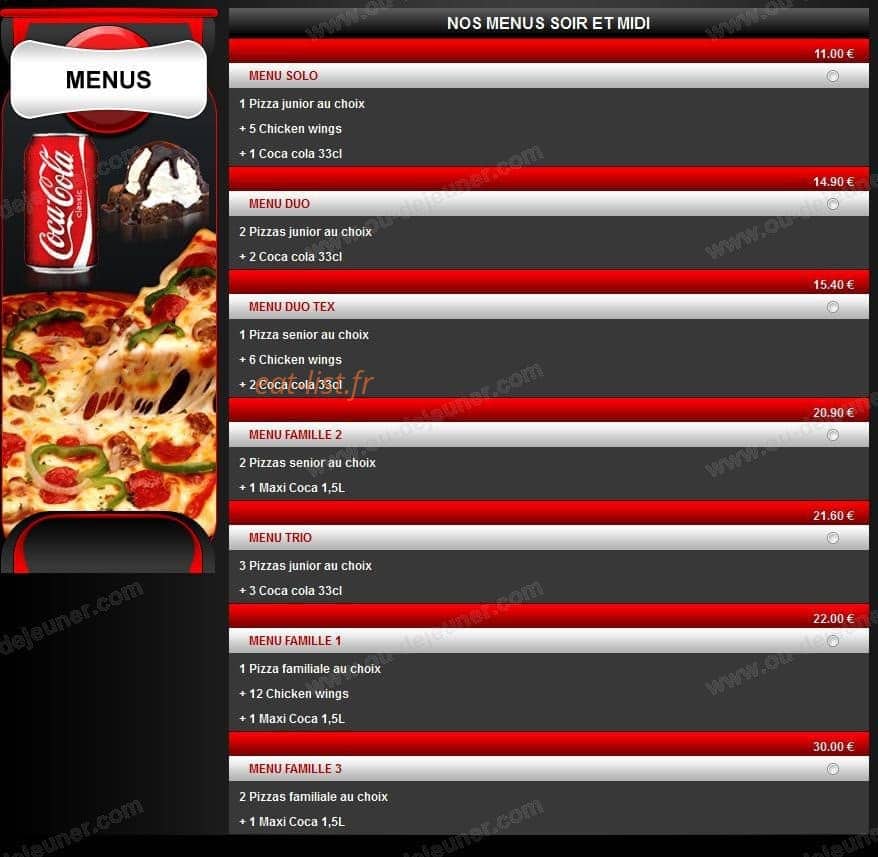 Pizza Le Maestro — carte page 1