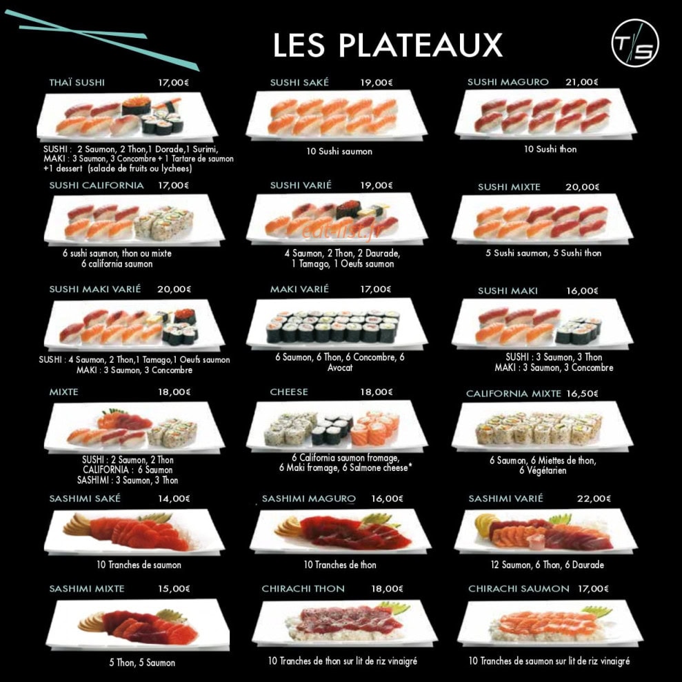 Thai Sushi — carte page 3