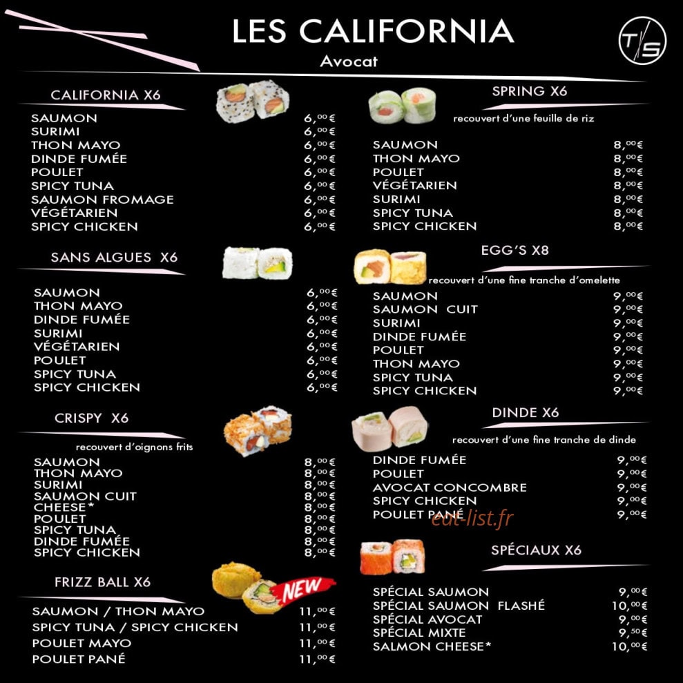 Thai Sushi — carte page 6