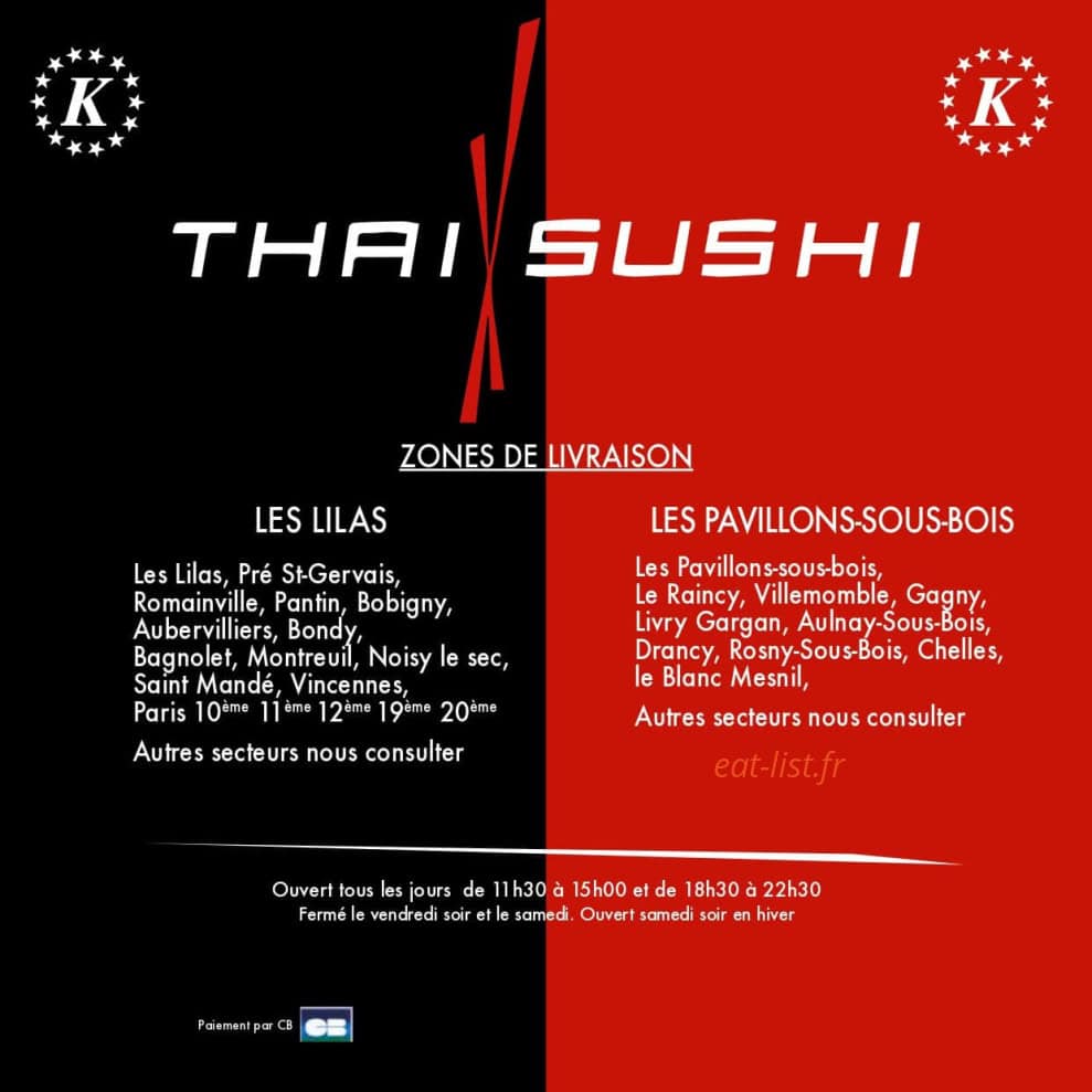 Thai Sushi — carte page 12