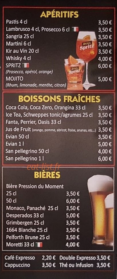 Bella Pizza — carte page 3