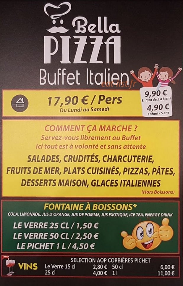 Bella Pizza — carte page 2