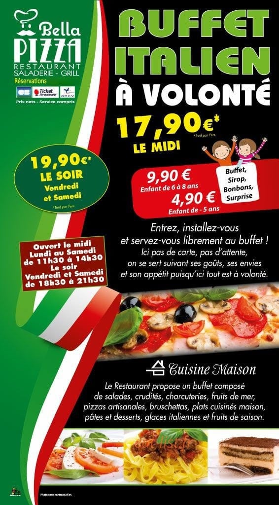 Bella Pizza — carte page 4