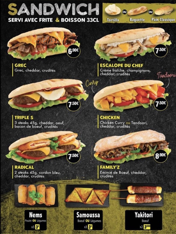 Family'Z Canteen — carte page 5