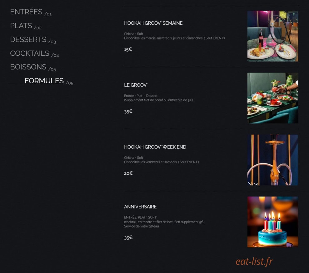 Le Groov’ — carte page 6