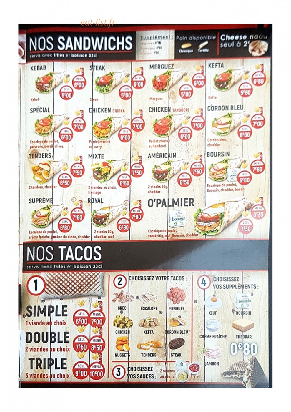 O Palmier — carte page 3