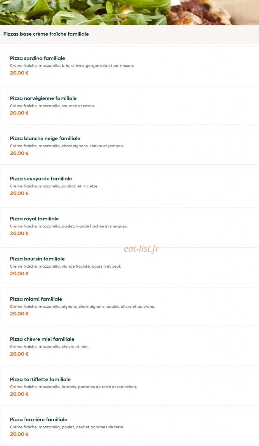 Pizza Hidaya — carte page 13