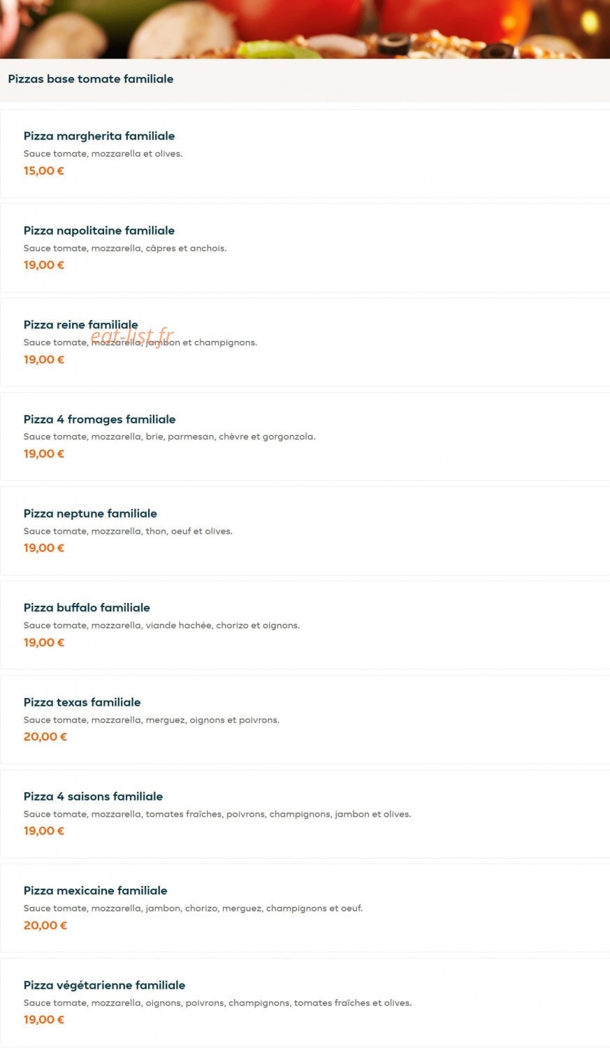 Pizza Hidaya — carte page 10