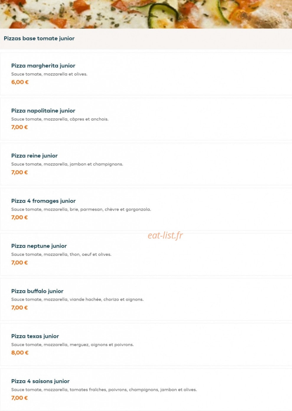 Pizza Hidaya — carte page 2