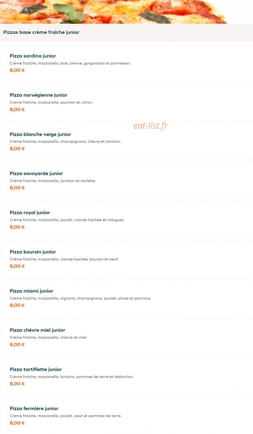 Pizza Hidaya — carte page 5