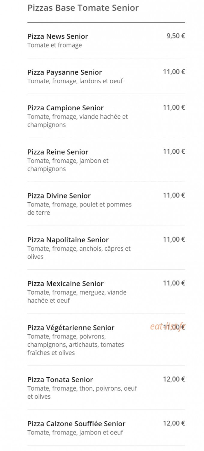 Pizza News — carte page 13