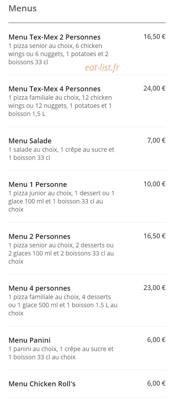 Pizza News — carte page 2