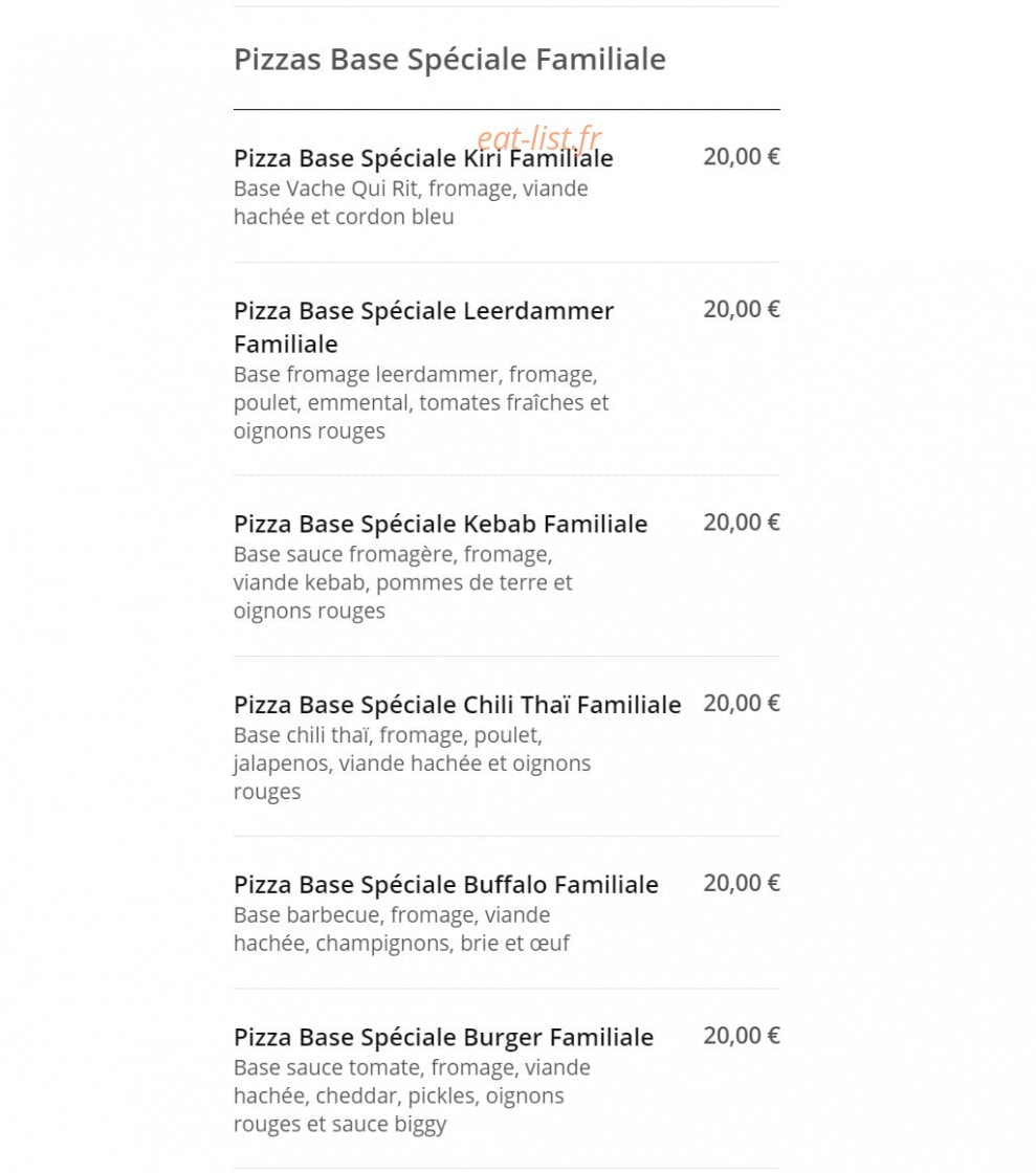 Pizza News — carte page 20
