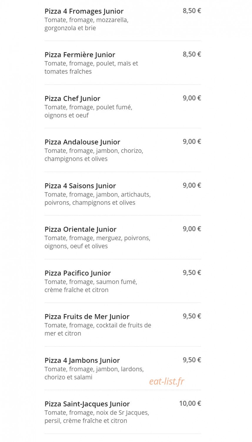 Pizza News — carte page 10