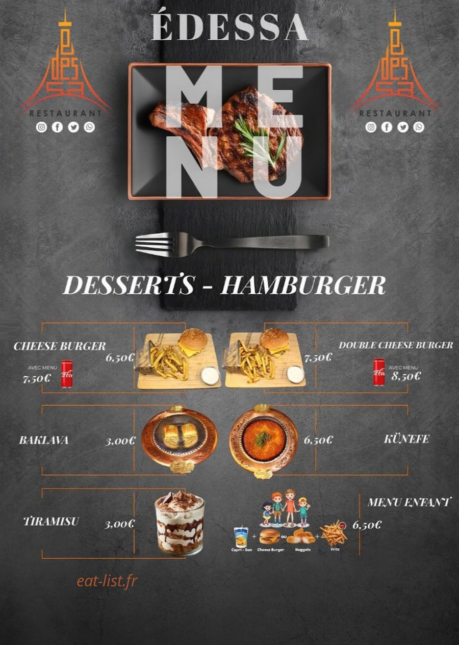 Restaurant Édessa — carte page 4