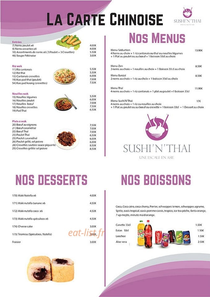 Sushi'n'Thai — carte page 2