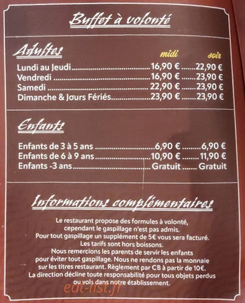 Wok Sun — carte page 1