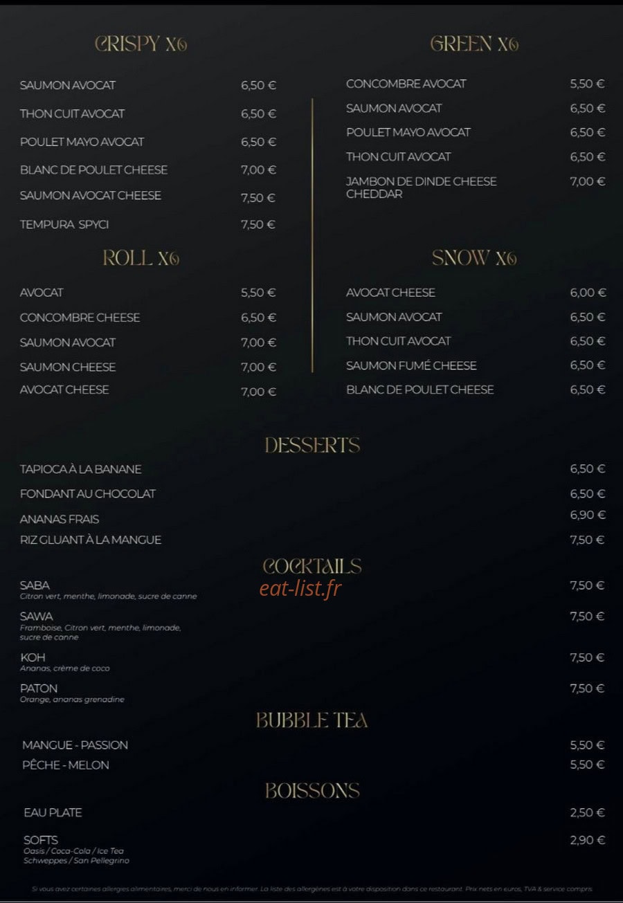 Za Thaï — carte page 2