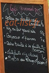 Carte et menu de Au bouchon gourmand à Tremblay en France — Le café gourmand