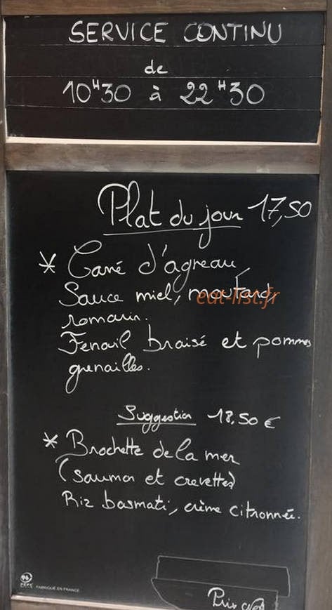 Bistro L'Atelier à Tremblay En France - Menu Et Photos