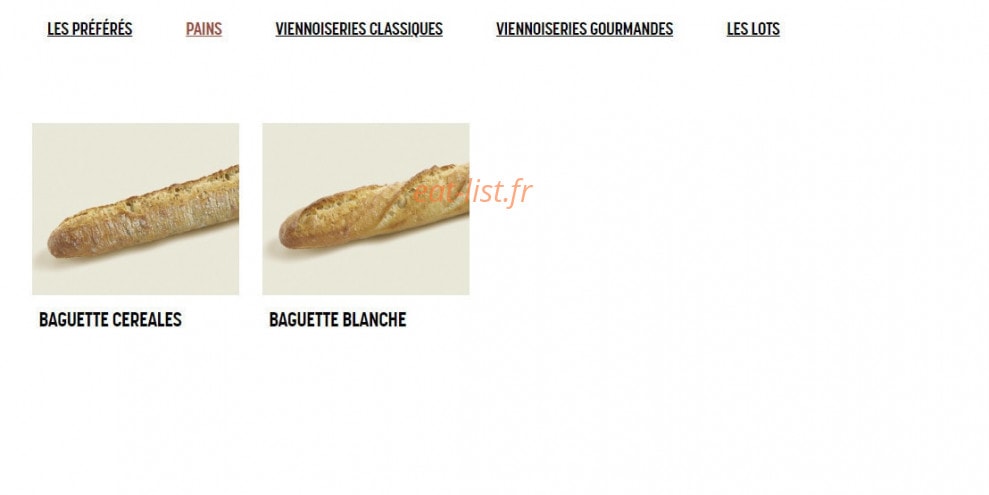 Brioche Dorée — carte page 8