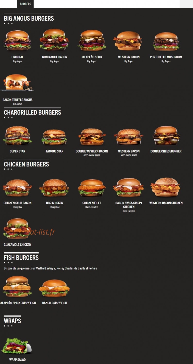 carl’s jr — carte page 1