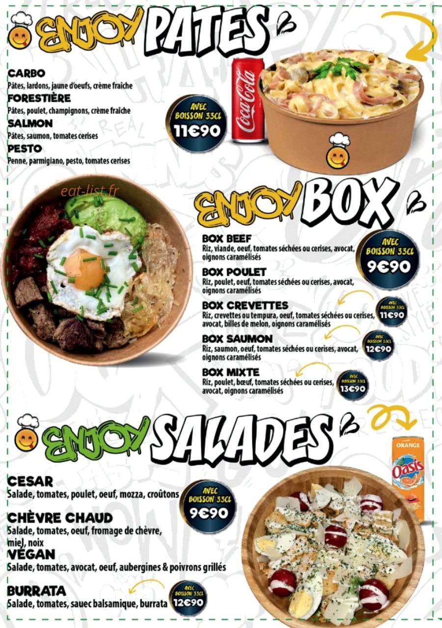 Enjoy Brasserie — carte page 2