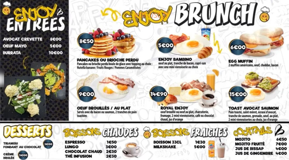 Enjoy Brasserie — carte page 3