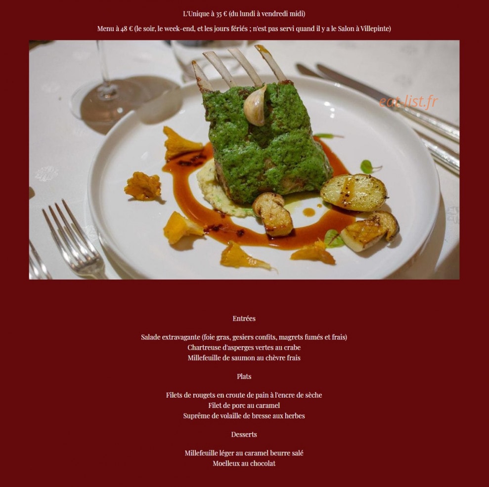 Le Cénacle — carte page 2