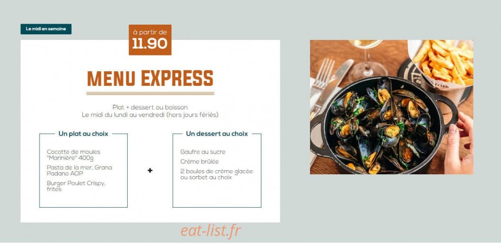 Carte et menu de Léon à Tremblay en France — Menu Express à 11.9€
