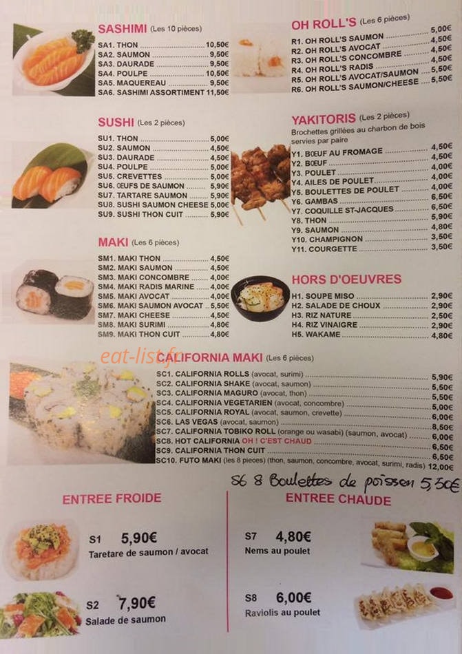 Oh Sushi A Tremblay En France Menu Et Photos