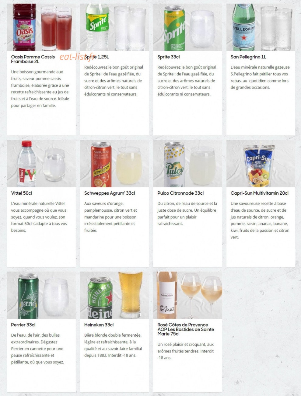 Pizza Hut — carte page 9