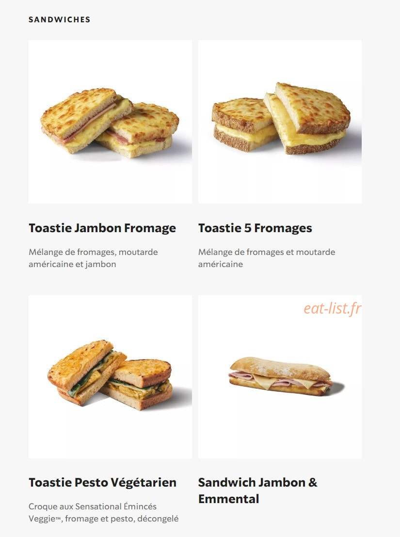 Starbucks Coffee — carte page 7