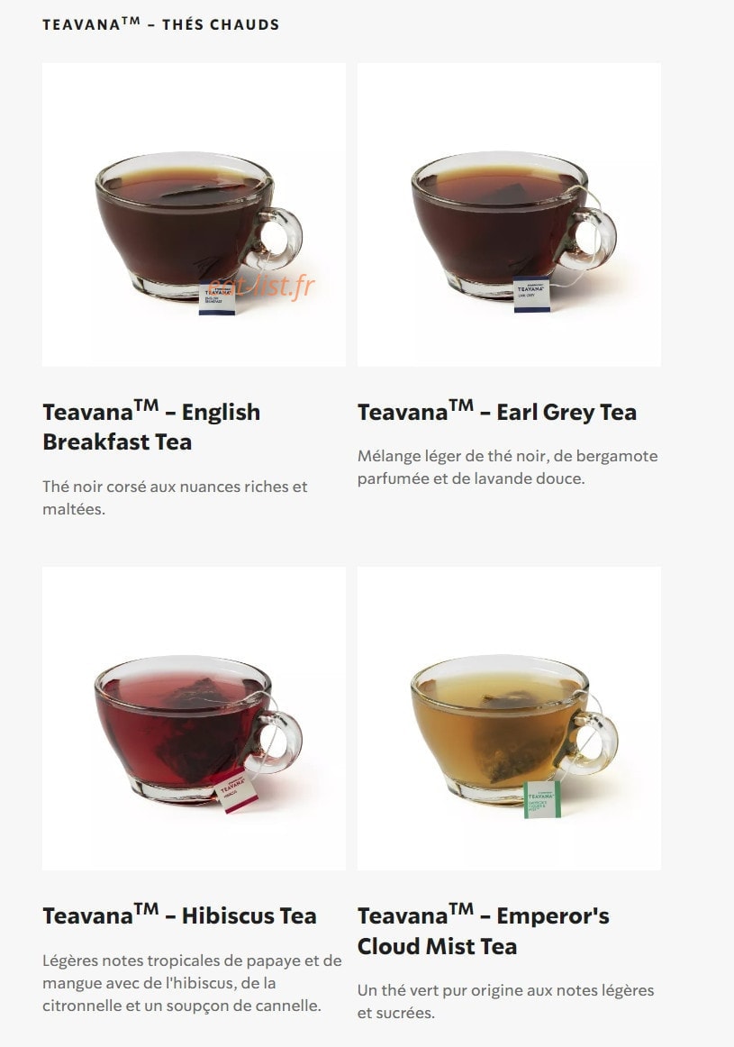 Starbucks Coffee — carte page 29