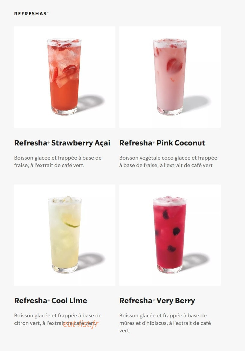 Starbucks Coffee — carte page 32