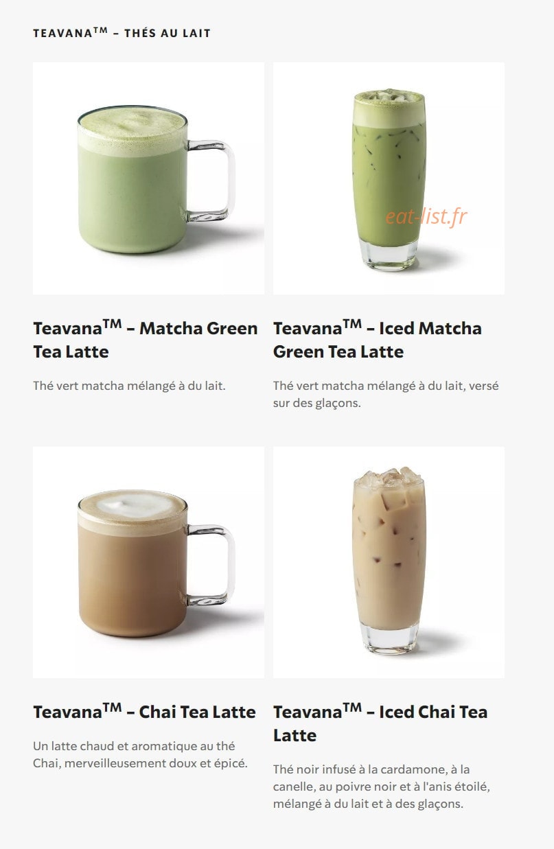 Starbucks Coffee — carte page 27