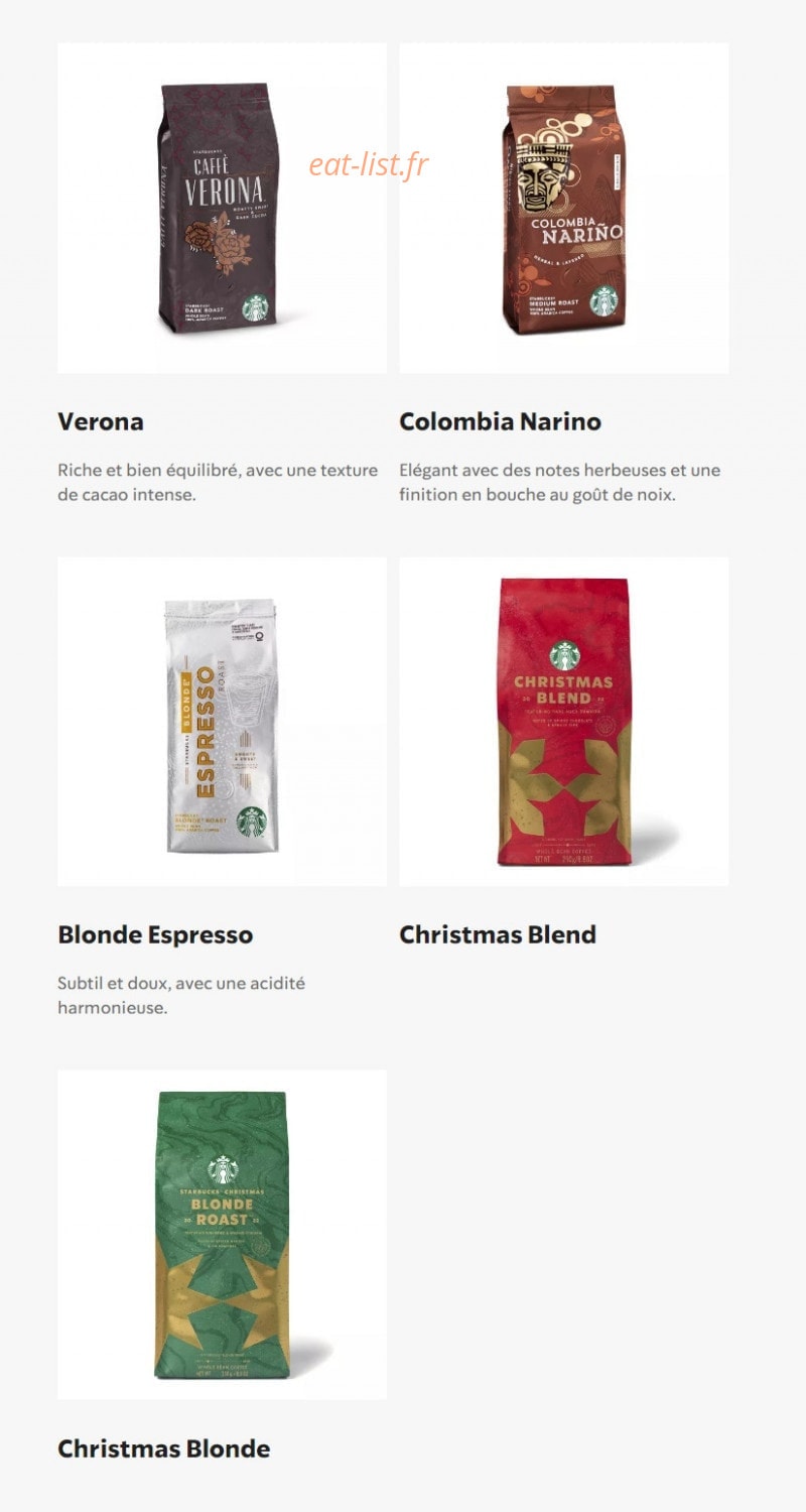 Starbucks Coffee — carte page 15