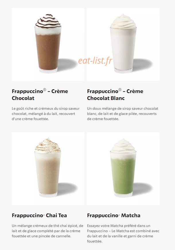 Starbucks Coffee — carte page 12
