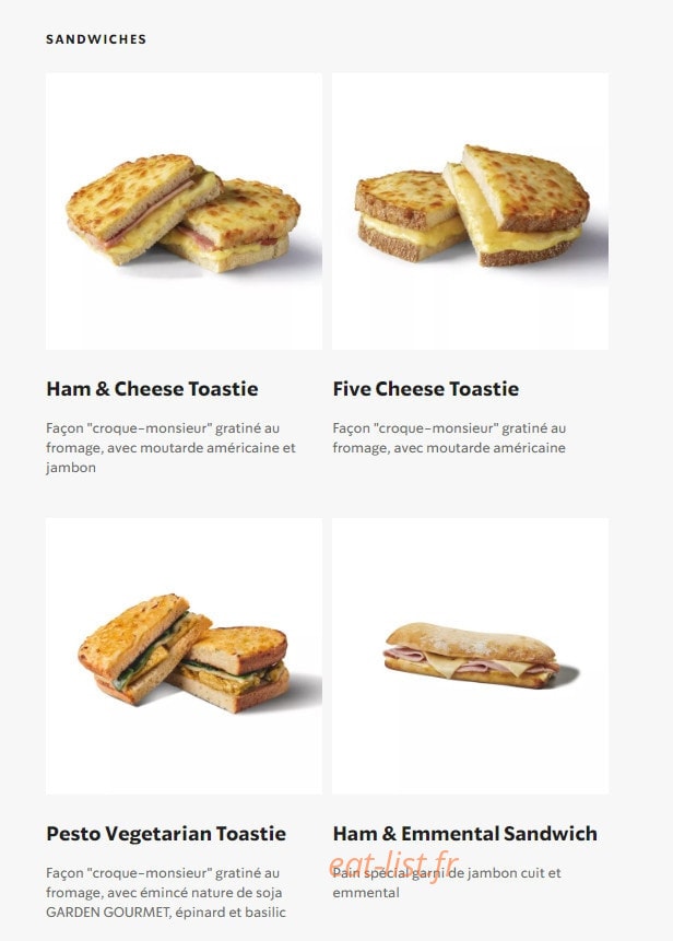 Starbucks Coffee — carte page 24