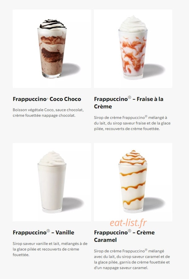 Starbucks Coffee — carte page 11