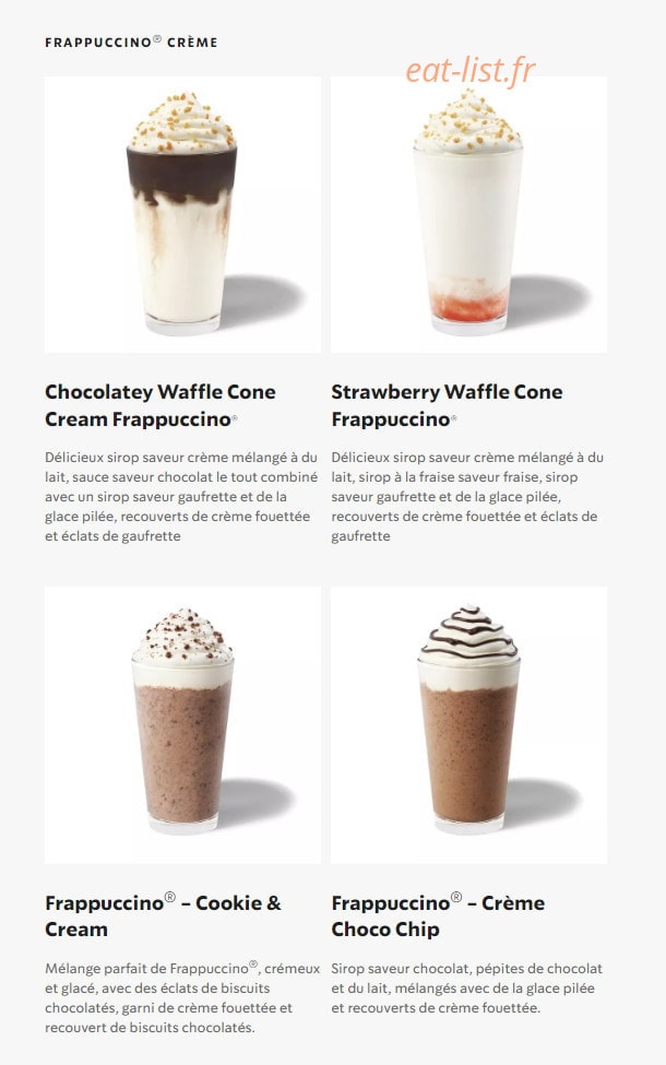 Starbucks Coffee — carte page 10