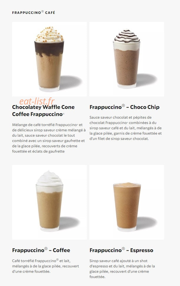 Starbucks Coffee — carte page 8