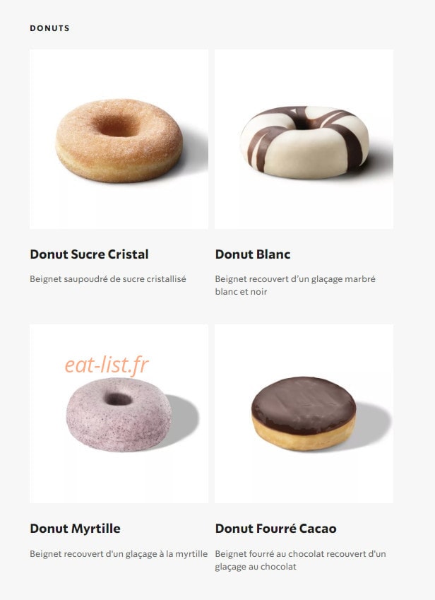 Starbucks Coffee — carte page 22